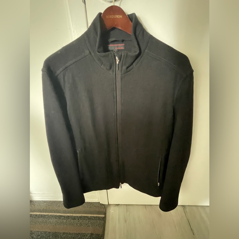 Men’s small S black Icebreaker coat 100% merino wool rarely worn business casual